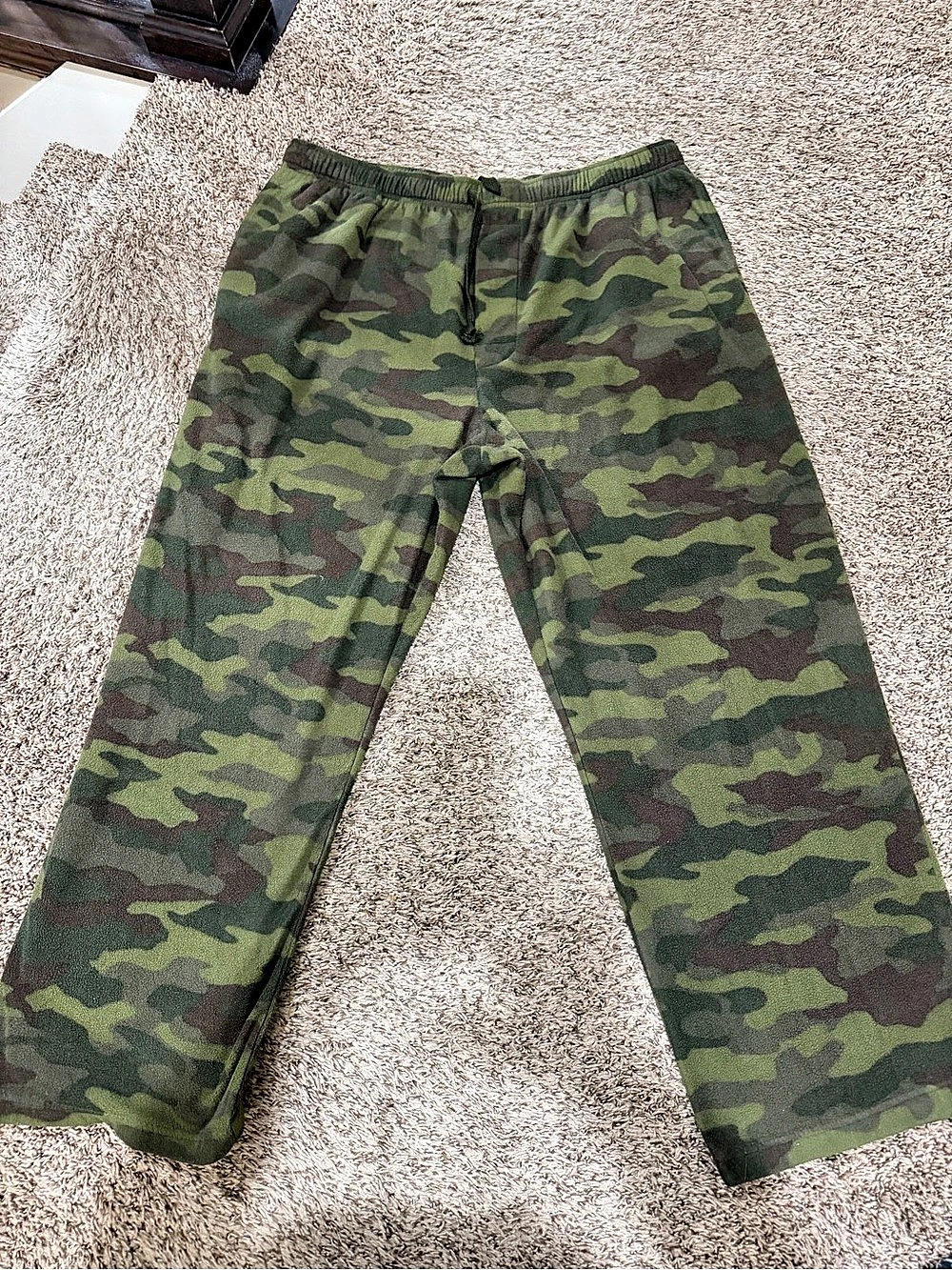 Croft & Barrow Men’s XXL Camo Pants Green Woodland Drawstring